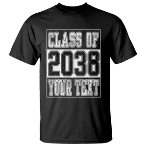 Personalized Class of 2038 T Shirt Custom Name Grow With Me To Graduation TS10 Black Print Your Wear