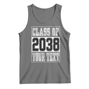 Personalized Class of 2038 Tank Top Custom Name Grow With Me To Graduation TS10 Black Heather Print Your Wear