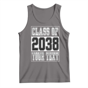 Personalized Class of 2038 Tank Top Custom Name Grow With Me To Graduation TS10 Deep Heather Print Your Wear