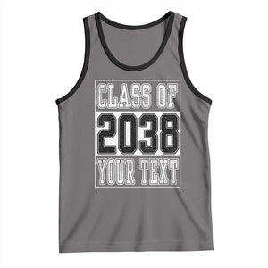 Personalized Class of 2038 Tank Top Custom Name Grow With Me To Graduation TS10 Deep Heather Black Print Your Wear
