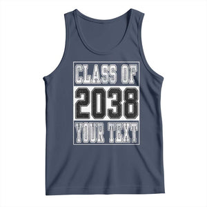 Personalized Class of 2038 Tank Top Custom Name Grow With Me To Graduation TS10 Navy Print Your Wear