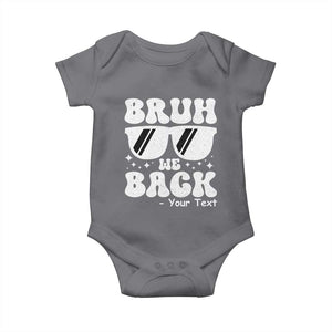 Personalized Back To School Baby Onesie Custom Name Happy First Day Of School TS10 Charcoal Print Your Wear