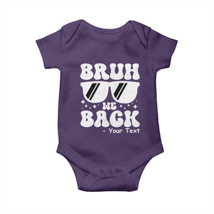 Personalized Back To School Baby Onesie Custom Name Happy First Day Of School TS10 Purple Print Your Wear
