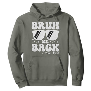 Personalized Back To School Hoodie Custom Name Happy First Day Of School TS10 Military Green Print Your Wear