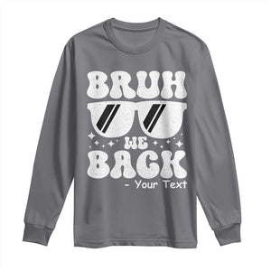 Personalized Back To School Long Sleeve Shirt Custom Name Happy First Day Of School TS10 Charcoal Print Your Wear