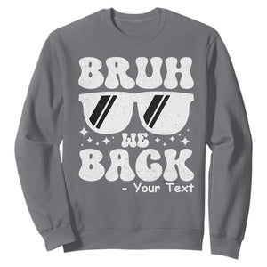 Personalized Back To School Sweatshirt Custom Name Happy First Day Of School TS10 Charcoal Print Your Wear