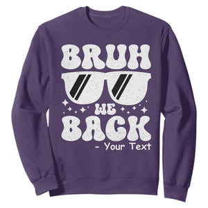 Personalized Back To School Sweatshirt Custom Name Happy First Day Of School TS10 Purple Print Your Wear