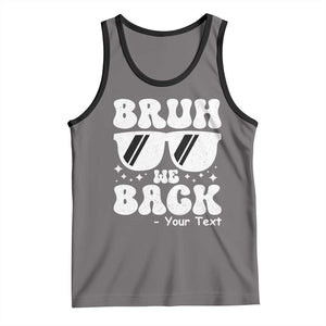 Personalized Back To School Tank Top Custom Name Happy First Day Of School TS10 Deep Heather Black Print Your Wear