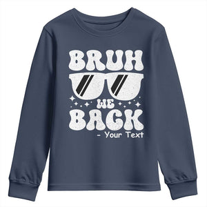 Personalized Back To School Youth Sweatshirt Custom Name Happy First Day Of School TS10 Navy Print Your Wear