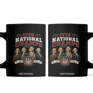Funny Founding Fathers USA 250th Anniversary Coffee Mug 1776 Championship Parody American Flag Vintage Patriotic Humor