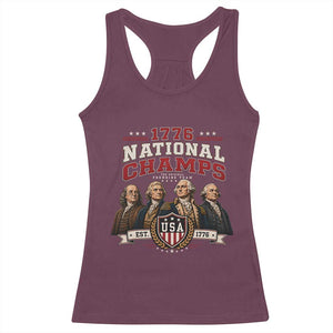Funny Founding Fathers USA 250th Anniversary Racerback Tank Top 1776 Championship Parody American Flag Vintage Patriotic Humor