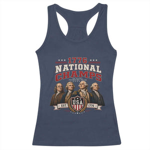 Funny Founding Fathers USA 250th Anniversary Racerback Tank Top 1776 Championship Parody American Flag Vintage Patriotic Humor