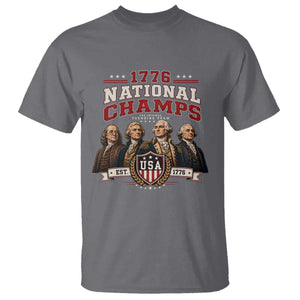 Funny Founding Fathers USA 250th Anniversary T Shirt 1776 Championship Parody American Flag Vintage Patriotic Humor