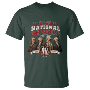 Funny Founding Fathers USA 250th Anniversary T Shirt 1776 Championship Parody American Flag Vintage Patriotic Humor