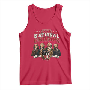 Funny Founding Fathers USA 250th Anniversary Tank Top 1776 Championship Parody American Flag Vintage Patriotic Humor