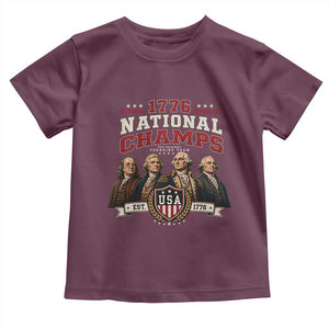 Funny Founding Fathers USA 250th Anniversary Toddler T Shirt 1776 Championship Parody American Flag Vintage Patriotic Humor