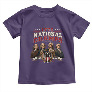 Funny Founding Fathers USA 250th Anniversary Toddler T Shirt 1776 Championship Parody American Flag Vintage Patriotic Humor