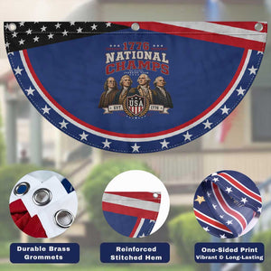 Funny Founding Fathers USA 250th Anniversary Patriotic Fan Flag 1776 Championship Parody American Flag Vintage Humor