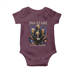 Founding Fathers USA 250th Anniversary Baby Onesie Vintage 250 Years 1776 2026 Patriotic Eagle American Flag