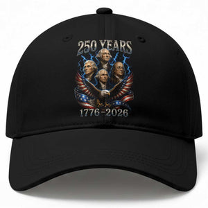 Founding Fathers USA 250th Anniversary Baseball Cap Vintage 250 Years 1776 2026 Patriotic Eagle American Flag