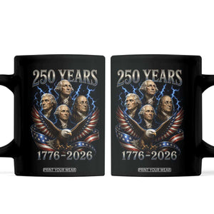 Founding Fathers USA 250th Anniversary Coffee Mug Vintage 250 Years 1776 2026 Patriotic Eagle American Flag