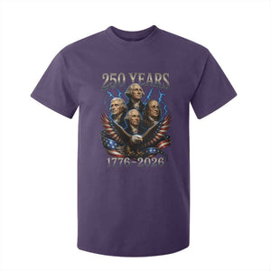 Founding Fathers USA 250th Anniversary T Shirt For Kid Vintage 250 Years 1776 2026 Patriotic Eagle American Flag