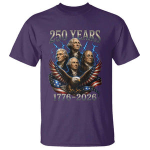 Founding Fathers USA 250th Anniversary T Shirt Vintage 250 Years 1776 2026 Patriotic Eagle American Flag