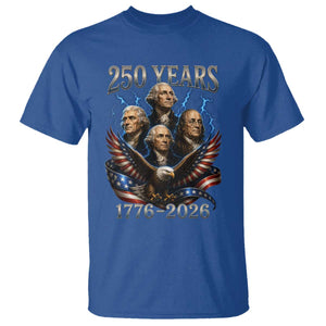 Founding Fathers USA 250th Anniversary T Shirt Vintage 250 Years 1776 2026 Patriotic Eagle American Flag