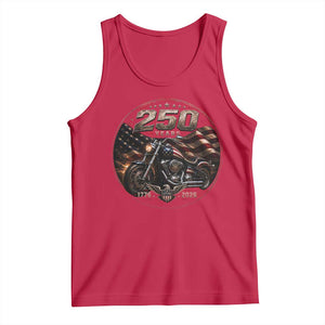 Retro Biker USA 250th Anniversary Tank Top Vintage 250 Years 1776 2026 Patriotic Motorcycle American Flag