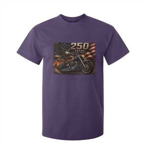 Retro Biker USA 250th Anniversary T Shirt For Kid American Flag Motorcycle Eagle Independence Day