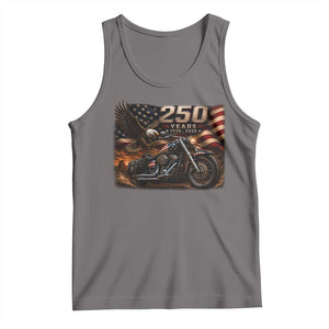 Retro Biker USA 250th Anniversary Tank Top American Flag Motorcycle Eagle Independence Day