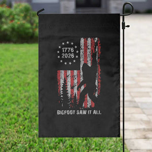 Bigfoot Sasquatch USA 250th Anniversary Garden Flag Retro Bigfoot Saw It All 250 Years 1776 2026 4th of July