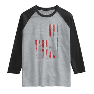 Bigfoot Sasquatch USA 250th Anniversary Raglan Shirt Retro Bigfoot Saw It All 250 Years 1776 2026 4th of July