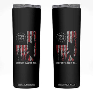 Bigfoot Sasquatch USA 250th Anniversary Skinny Tumbler Retro Bigfoot Saw It All 250 Years 1776 2026 4th of July
