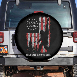Bigfoot Sasquatch USA 250th Anniversary Spare Tire Cover Retro Bigfoot Saw It All 250 Years 1776 2026 4th of July