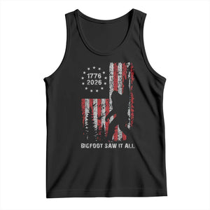 Bigfoot Sasquatch USA 250th Anniversary Tank Top Retro Bigfoot Saw It All 250 Years 1776 2026 4th of July