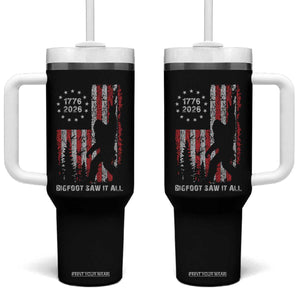 Bigfoot Sasquatch USA 250th Anniversary Tumbler With Handle Retro Bigfoot Saw It All 250 Years 1776 2026 4th of July