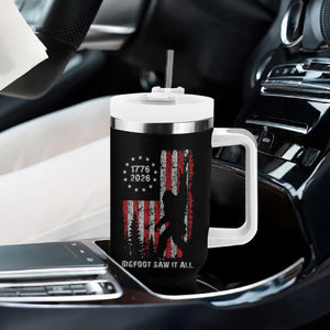Bigfoot Sasquatch USA 250th Anniversary Tumbler With Handle Retro Bigfoot Saw It All 250 Years 1776 2026 4th of July