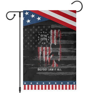 Bigfoot Sasquatch USA 250th Anniversary Patriotic Garden Flag Retro Bigfoot Saw It All 250 Years 1776 2026 4th of July