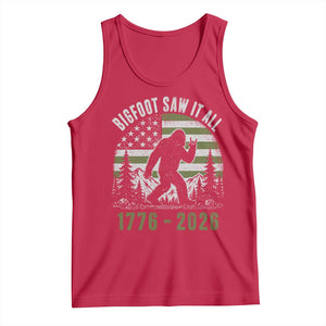 Retro Bigfoot Saw It All USA 250th Anniversary Tank Top 250 Years 1776 2026 4th of July Sasquatch Flag