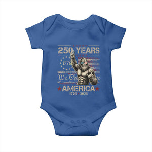Bigfoot Sasquatch USA 250th Anniversary Baby Onesie Retro 250 Years 1776 2026 4th of July Independence Day