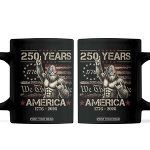 Bigfoot Sasquatch USA 250th Anniversary Coffee Mug Retro 250 Years 1776 2026 4th of July Independence Day