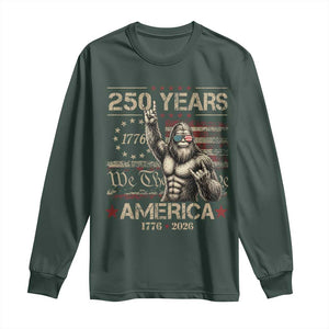 Bigfoot Sasquatch USA 250th Anniversary Long Sleeve Shirt Retro 250 Years 1776 2026 4th of July Independence Day