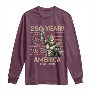 Bigfoot Sasquatch USA 250th Anniversary Long Sleeve Shirt Retro 250 Years 1776 2026 4th of July Independence Day
