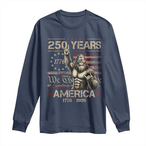 Bigfoot Sasquatch USA 250th Anniversary Long Sleeve Shirt Retro 250 Years 1776 2026 4th of July Independence Day