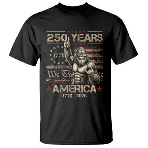 Bigfoot Sasquatch USA 250th Anniversary T Shirt Retro 250 Years 1776 2026 4th of July Independence Day