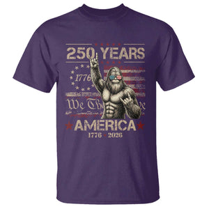 Bigfoot Sasquatch USA 250th Anniversary T Shirt Retro 250 Years 1776 2026 4th of July Independence Day