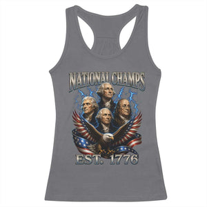 Founding Fathers USA 250th Anniversary Racerback Tank Top Vintage National Champions 250 Years Patriotic American Flag