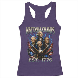 Founding Fathers USA 250th Anniversary Racerback Tank Top Vintage National Champions 250 Years Patriotic American Flag