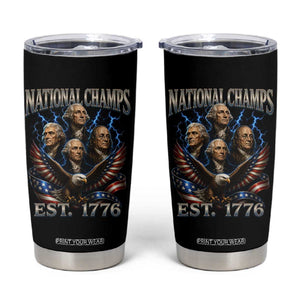 Founding Fathers USA 250th Anniversary Tumbler Cup Vintage National Champions 250 Years Patriotic American Flag